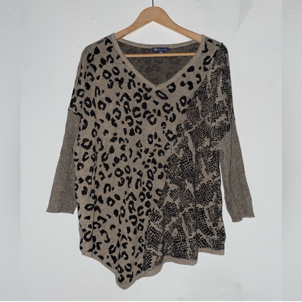 Democracy NWOT Animal-Print Sweater